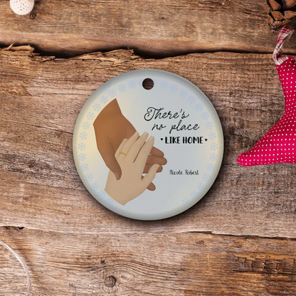 Christmas Couple's Ornament | Festive Love Story: Custom Christmas Ornament for Couples