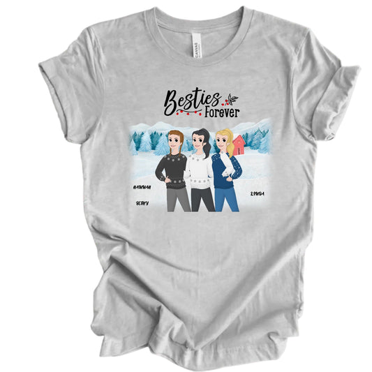 Personalized 'Besties Forever' T-Shirts – Celebrate Your Friendship in Style