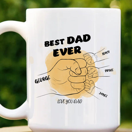 Best DAD Ever Personalized Mug, Perfect Gift for Father or Husband