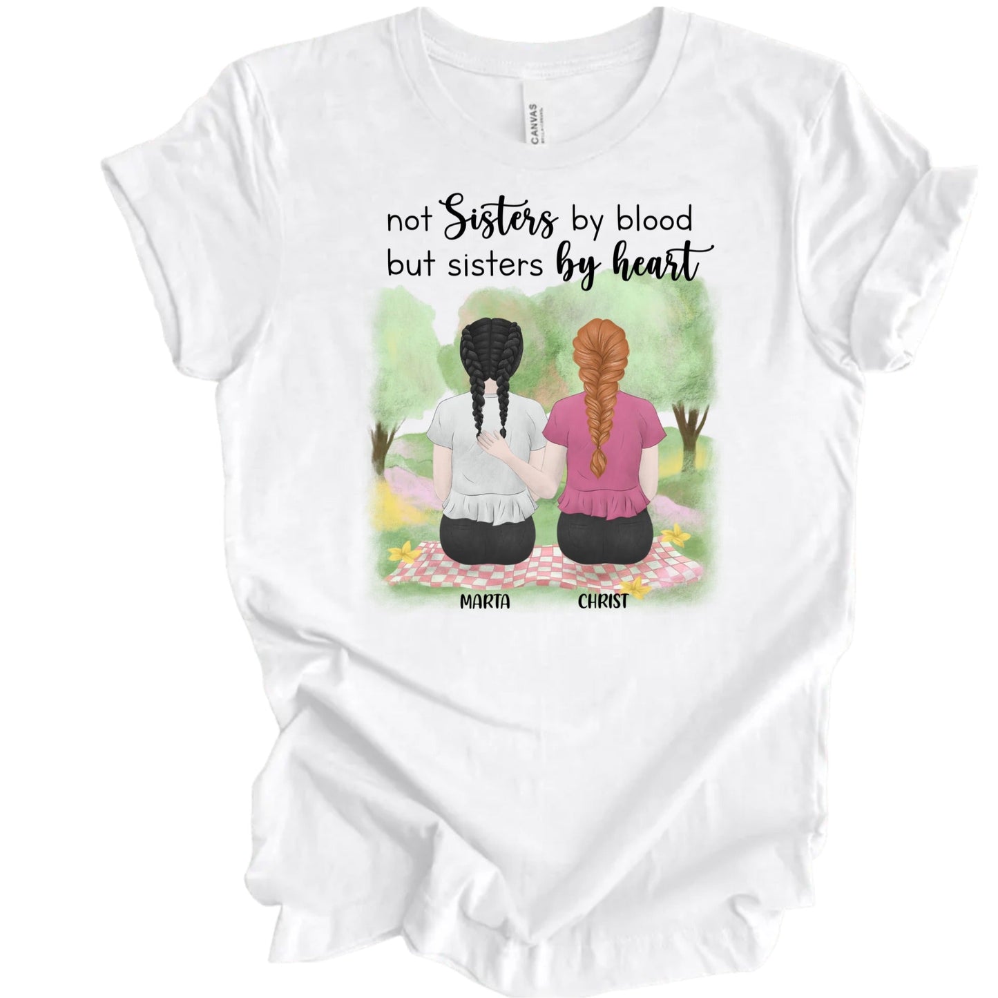 Sisters by Heart Personalized Tshirt