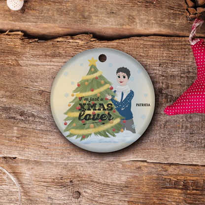 Christmas Lover Ornament | Personalized Woman's Christmas Ornament