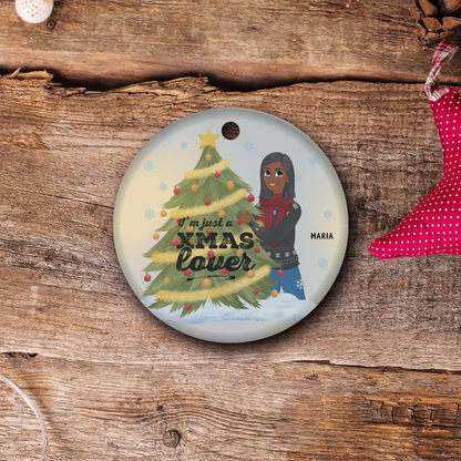 Christmas Lover Ornament | Personalized Woman's Christmas Ornament