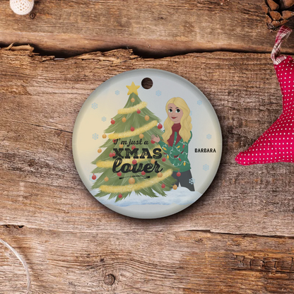 Christmas Lover Ornament | Personalized Woman's Christmas Ornament