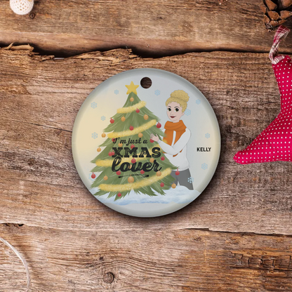 Christmas Lover Ornament | Personalized Woman's Christmas Ornament