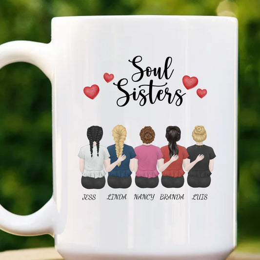 Personalized Soul Sisters Mug - Custom Friendship Gift