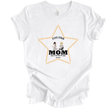 Customizable "FIVE-STAR MOM" T-Shirt: Personalized Gift for Moms