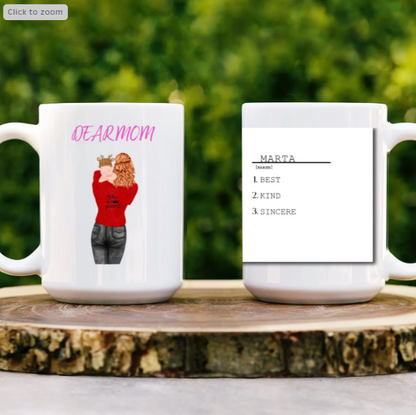 Personalized Mother and Baby Mug - Custom New Mom Gift