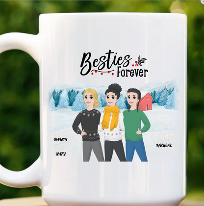 Personalized Besties Forever Mug - Custom Friendship Gift