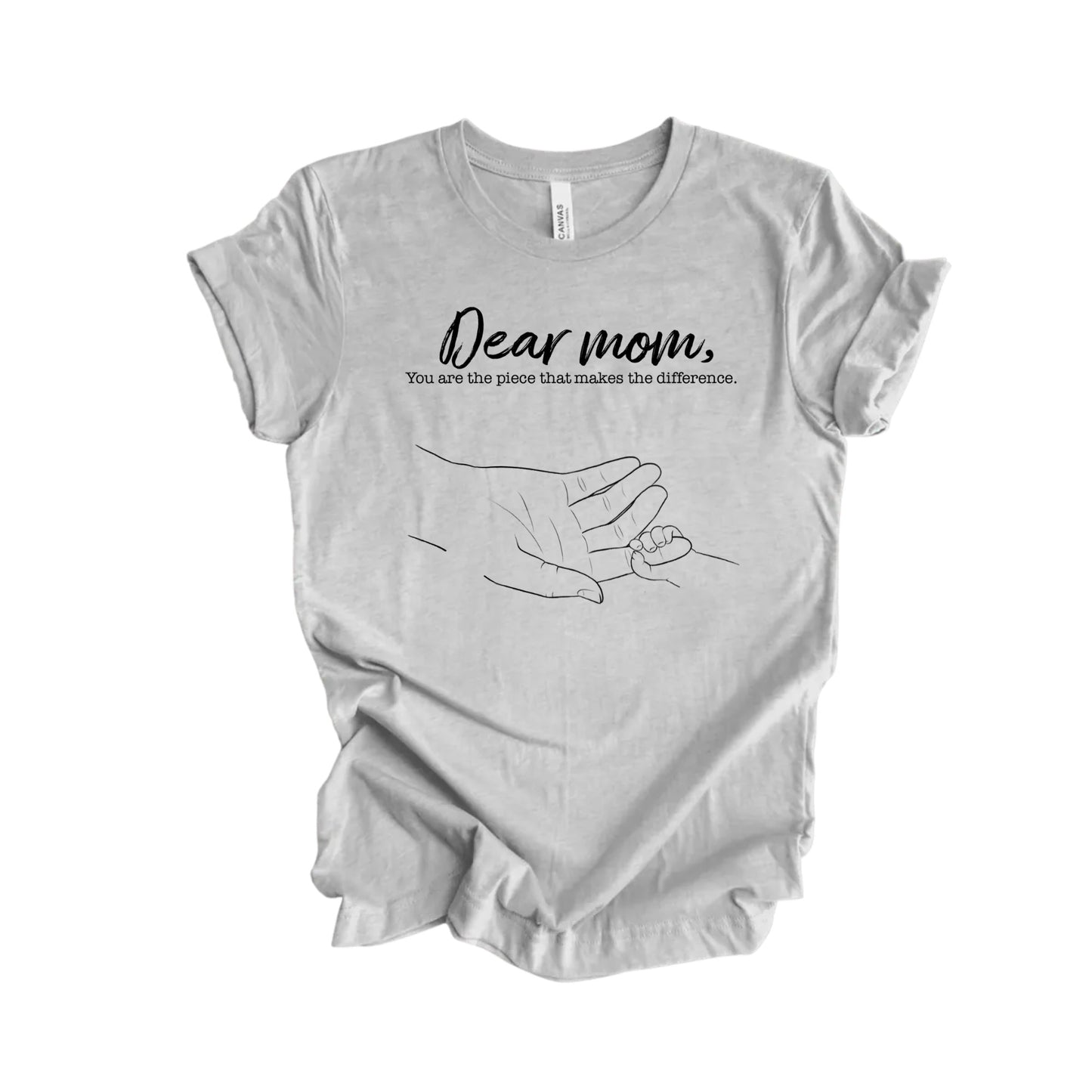 PERSONALIZED MOTHER AND CHILD HOLDING HANDS T-SHIRT - NEW MON GIFT