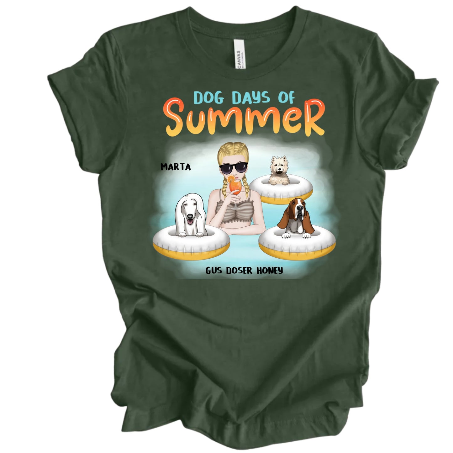 DOG DAYS OF SUMMER PERSONALIZED TSHIRT