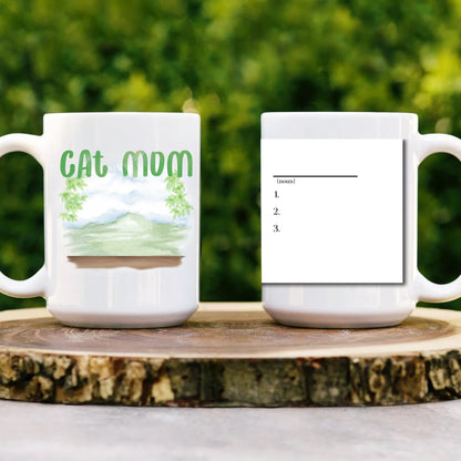 Personalized Cat Mom Mug- Customizable Pet Lover Mug