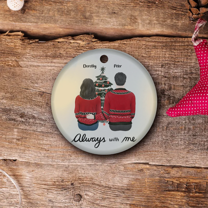 Christmas Personalized Family Ornament | Customize Parent & Child Figures