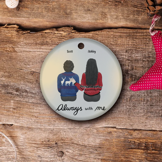 Christmas Personalized Family Ornament | Customize Parent & Child Figures